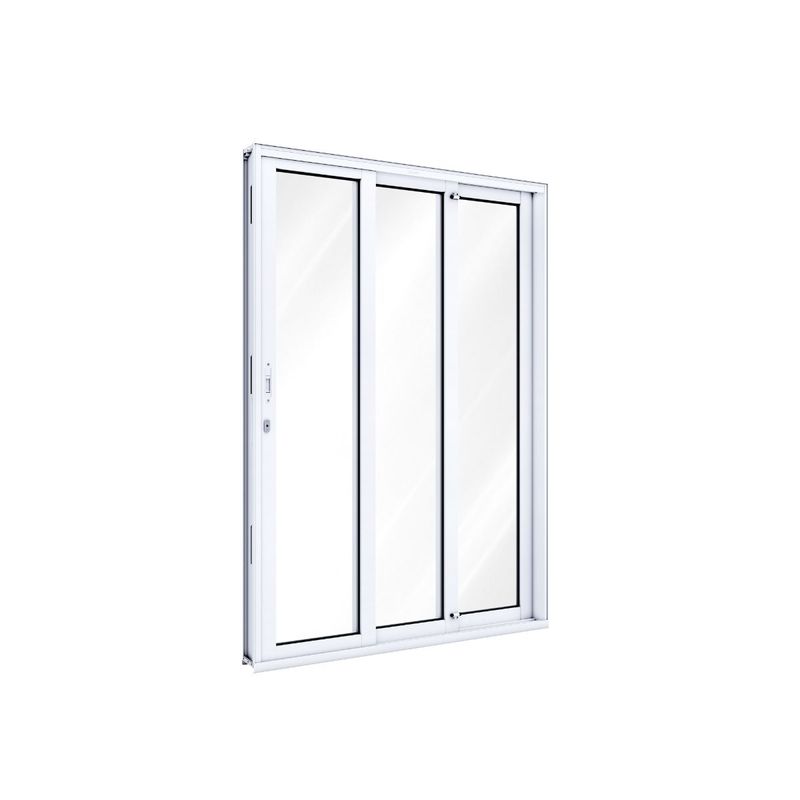 Porta_Alumnio_De_Correr_Lateral_2_Folhas_Mveis_E_1_Folha_Fixa_213x150_Esquerda_Branco_Ullian_103601501jpg