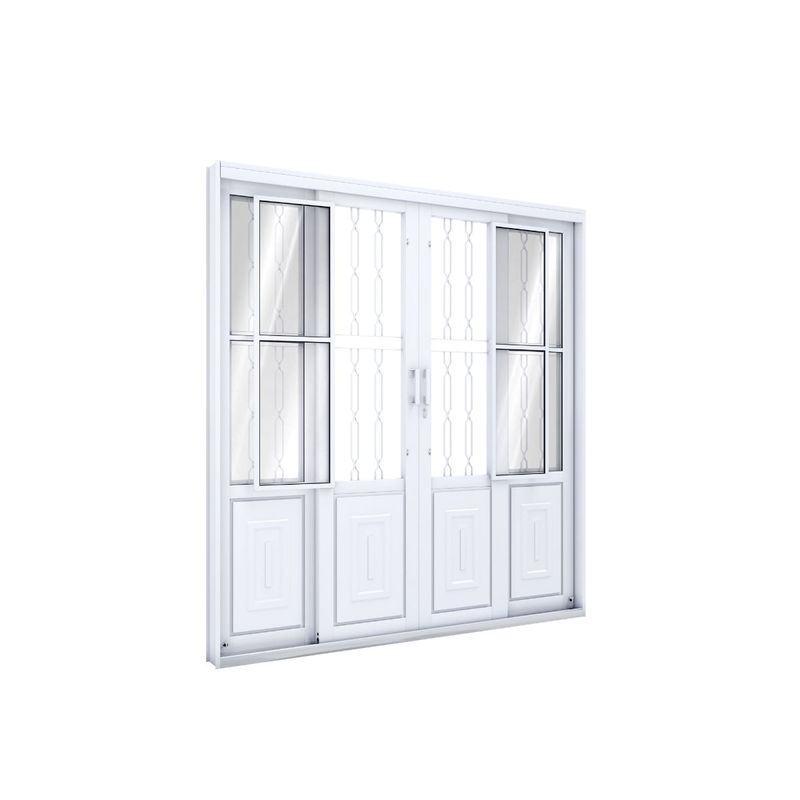 Porta_Fcil_De_Correr_Central_4_Folhas_Com_Postigo_Grade_Mosaico_213x200_Branco_Ullian_102347701jpg