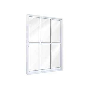 Porta Ideale De Correr Lateral 3 Folhas Com Travessa 215x150 Direita Branco Ullian