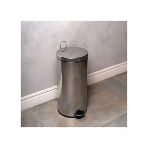 Lixeira Com Pedal E Balde 30l Inox Brinox