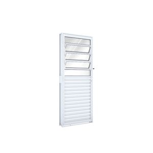 Porta Rio Bras Pronta Mista Com Basculante 215x085 Esquerda Branco Ullian