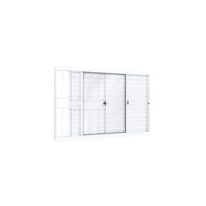 Venez Ideale 1 Folha Fixa Com Grade 2 Folhas Moveis 100x120 Branco Ullian