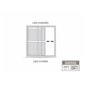 Porta Rio Bras Pronta De Correr Lateral 3 Folhas Sem Grade 213x150 Esquerda Branco Ullian