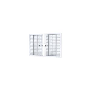 Venez Rio Alumínio De Correr Central 6 Folhas Com Grade 100x120 Branco Ullian