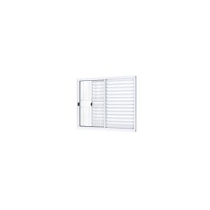 Venez Rio Alumínio De Correr Lateral 3 Folhas Com Grade 100x120 Esquerda Branco Ullian