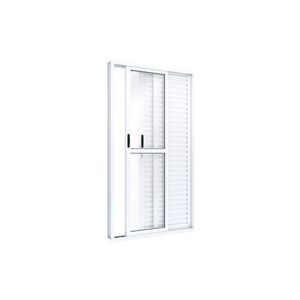 Porta Balcão Riobras Alumínio 3 Folhas De Correr Lateral 213x150 Esquerda Branco Ullian