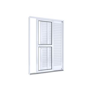 Porta Balcão Fácilita De Correr Lateral 3 Folhas 215x150 Direita Branco Ullian