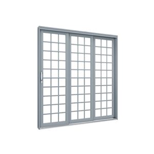 Porta Balcão Premium 3 Folhas De Correr Lateral Quadrada 213x200 Esquerda Sem Pintura E Sem Vidro Ullian
