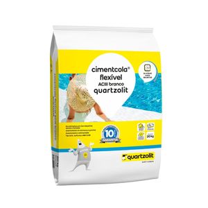 Argamassa 20kg Aciii Cimentcola Flexível Branco Obra Com Eficiência Quartzolit