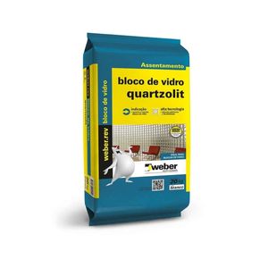 Argamassa 20kg Bloco De Vidro Inter/Exter Branco Quartzolit