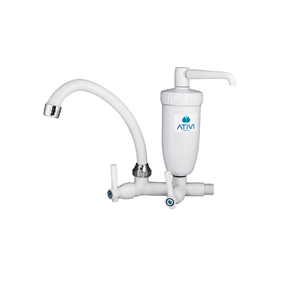 Torneira Com Filtro Bica Móvel Abs Alavanca Branco Ativi
