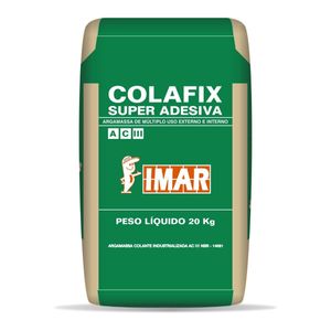 Argamassa 20kg Aciii Super Interno E Externo Cinza Acabamento E Segurança  Colafix