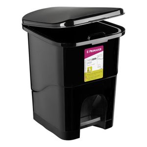 Lixeira Com Pedal Retangular Preto 6lt Atlas