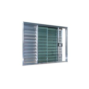 Veneziana Safira Brilhante 3 Folhas Sem Grade 100x150 Esquadrifazio