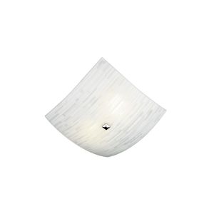 Plafon De Vidro Matrix 30cm Branco E27 2 Lâmpadas Bronzearte