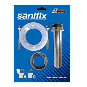 Kit Universal Tubo Abs Cromado Sanifix
