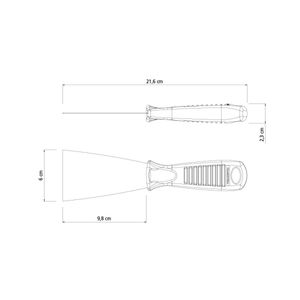 Espátula Flexível 6cm Com Cabo De Polipropileno Tramontina