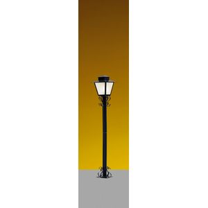 Poste Aço Fosfatizado P-7 Preto 1 Lâmpada E27 Ideal
