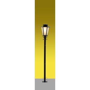 Poste Aço Fosfatizafo P-9 Preto 1 Lâmpada E27 Ideal