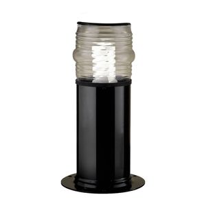 Poste Aluminio P-30 Com Vidro Preto 1 Lâmpada E27 Ideal