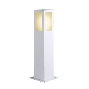 Poste Aluminio Quadrado 50cm Pa-150 Branco 1 Lâmpada E27 Ideal