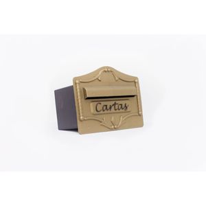 Caixa Correio Sigma Clássica Gradil Eco Dourado Pint Art