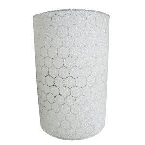 Arandela Colmeia 22cm Branco E27 1 Lâmpada Bronzearte