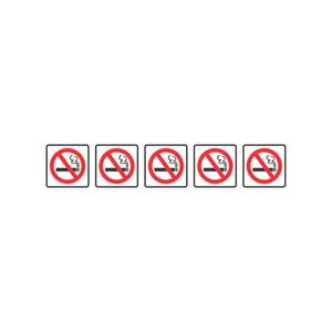 Placa Poliestireno 5x25 Proibido Fumar Sinalize