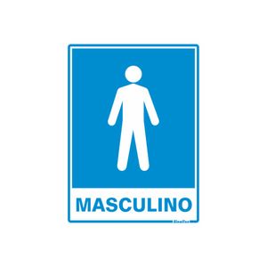 Placa Poliestireno 15x20 Sanitario Masculino Sinalize