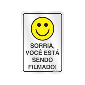 Placa Alumínio 16x23 Sorria Filmando Sinalize