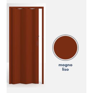 Porta Sanfonada Standard Mogno Liso 72x210 Permatti