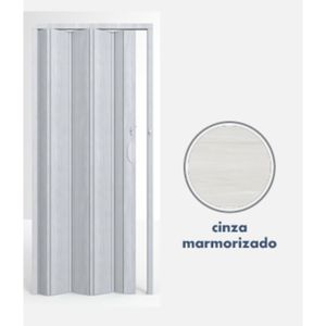 Porta Sanfonada Standard Cinza Marmorizado 60x210 Permatti