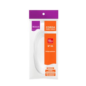 Corda Polipropileno Número 3 15 Metros Branco Secalux