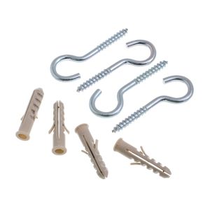 Gancho Zincado 4.4x70 Com Bucha 08mm Com 4 Unidades Bemfixa