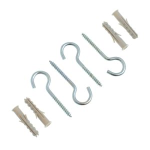 Gancho Zincado 3.4x60 Com Bucha 06mm Com 4 Unidades Bemfixa