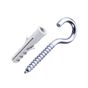 Gancho Zincado 3.0x50 Com Bucha 05mm Com 4 Unidades Bemfixa