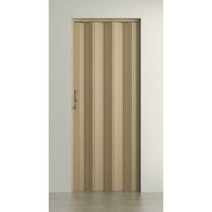 Porta Sanfonada Lisa Com Trinco 072x210 Carvalho Prata Bcf