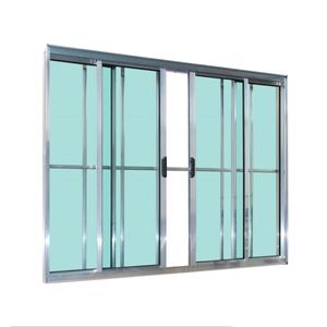 Janela Safira Brilhante 4 Folhas Com Grade 100x150 Esquadrifazio