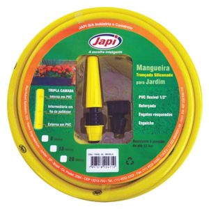 Conjunto Mangueira Para Jardim Siliconada 28mt Japi
