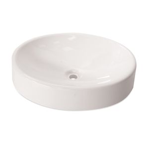 Cuba Apoio Oval Esmalt Branco Sem Furo Corso