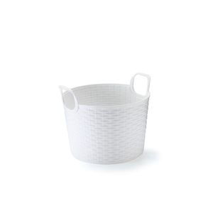 Cesto Porta Trecos Bamboo Branco 3 Litros Arthi