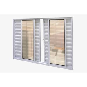 Veneziana Topazio Plus Branco 6 Folhas Sem Grade 100x150 Esquadrifazio