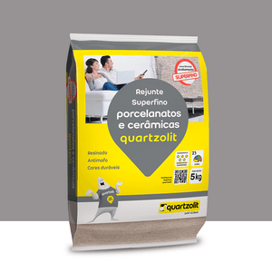 Rejunte Porcelanatos E Cerâmicas  5kg Cinza Artico Quartzolit