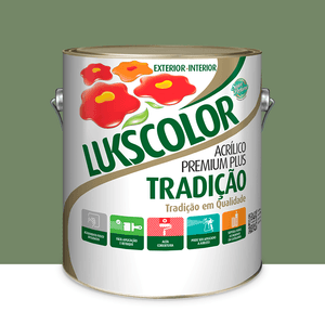 Tinta Premium Acrílica Tradição Verde Musgo 3.6l Lukscolor