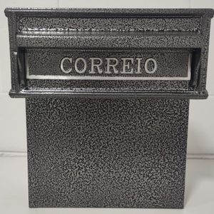 Caixa Correio Jornal Reto Eco Preto Pint Art