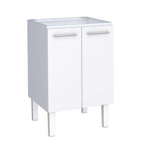 Gabinete Aço Com Tanque Flat 56.9cm Branco Cozimax