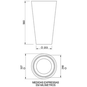 Vaso 33x30 Europa Cônico Café Japi