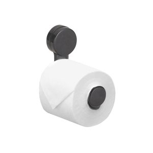 Porta Papel Higiênico Preto Com Ventosas Arthi