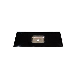 Pia Marmorite 1.50m Cuba Inox Preta Corso