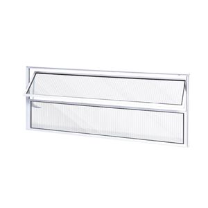 Vitrô Basculante Safira Branco 2 Seções 040x120 Esquadrifazio